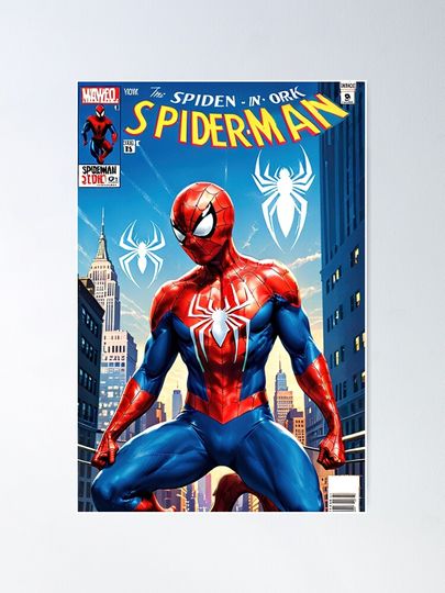Spiderman Poster, Superhero Poster