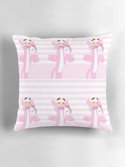 The pink Panther Pastel  Throw  Pillow