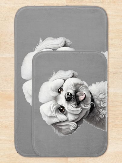 Bichon Frise dog Bath Mat