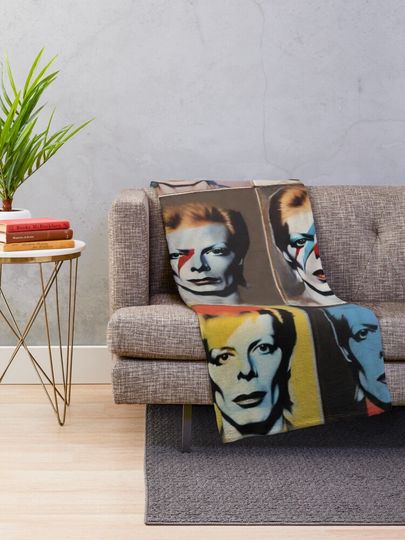 Warhol Bowie Throw Blanket