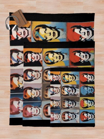 Warhol Bowie Throw Blanket