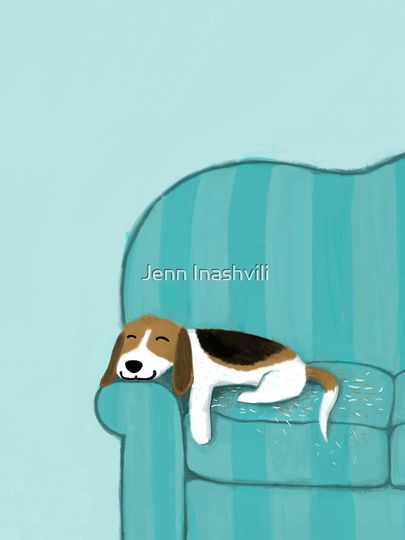 Happy Couch Dog | Cute Beagle iPhone Case