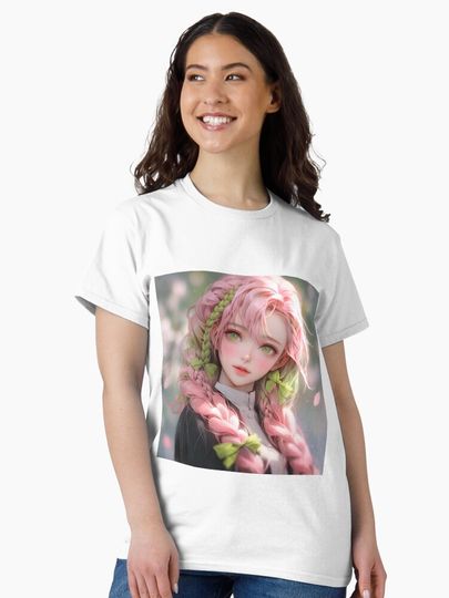 Mitsuri DS Cute Anime Girl Classic T-Shirt, Fan Art Anime Design Classic T-Shirt