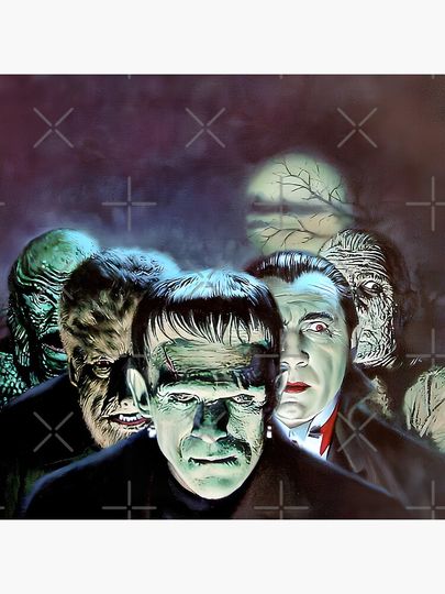 A Tribute to the Classic Universal Monsters Clock