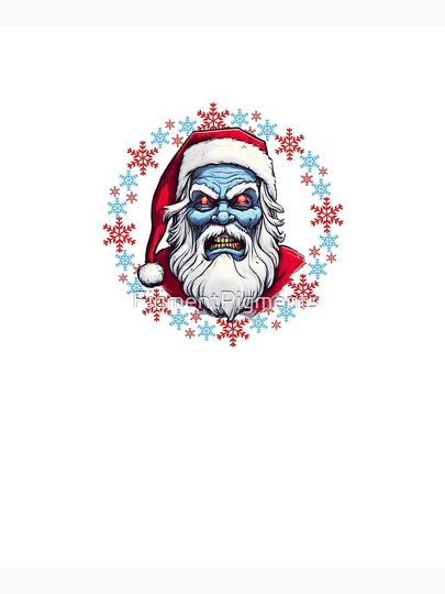 Zombie Santa Clause Creepy and Scary Ugly Sweater Style Christmas Apron