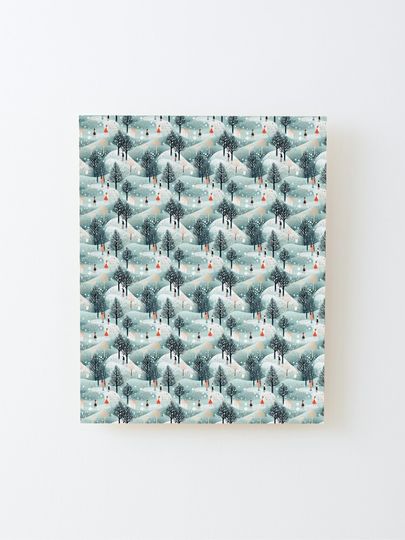 Winter's Dreamy Canvas: Abstract Snow Art for Creative Decor Mounted Print