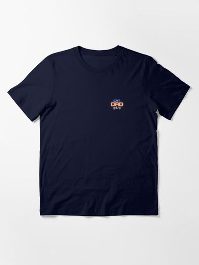 Cat Dad 24/7 - Upper RIght Corner Design Essential T-Shirt
