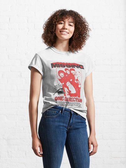 One Direction Red 'Missing' Poster Classic T-Shirt