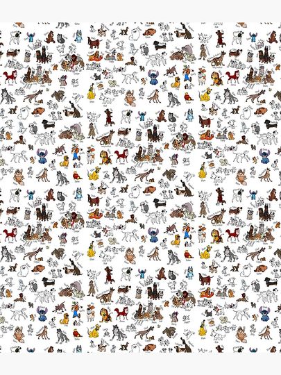 Cartoon dogs with names  Backpack