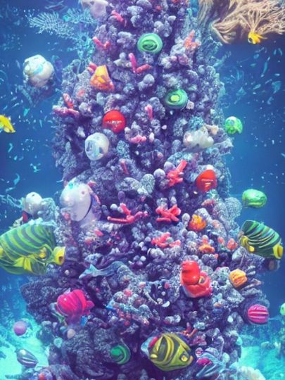 Coral chrismas tree iPhone Case