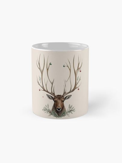 Caribou Mug, Reindeer Mug, Animal Mug