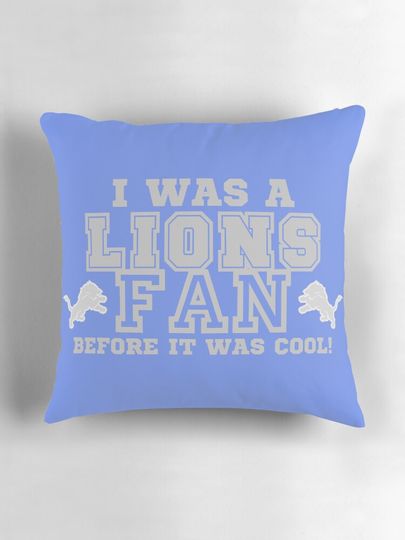 Detroit Lions fan before it was cool Pillow