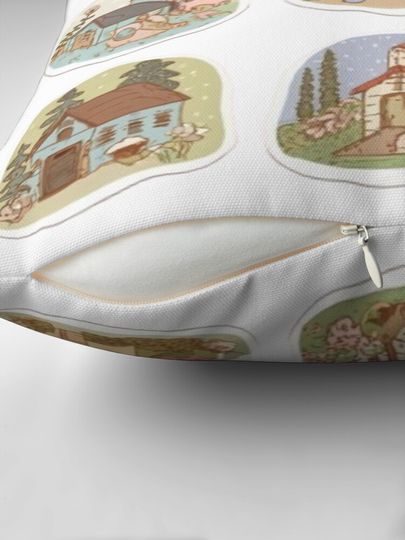 vintage cottagecore Pillow