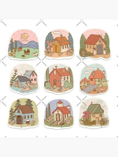 vintage cottagecore Pillow