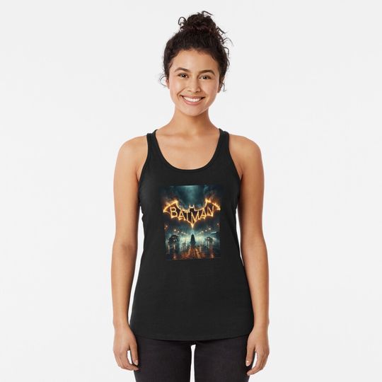 Dark Batman Movie Poster Racerback Tank Top