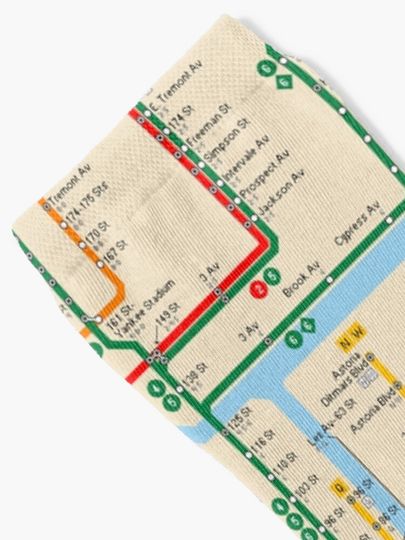 New York City Subway Map Socks