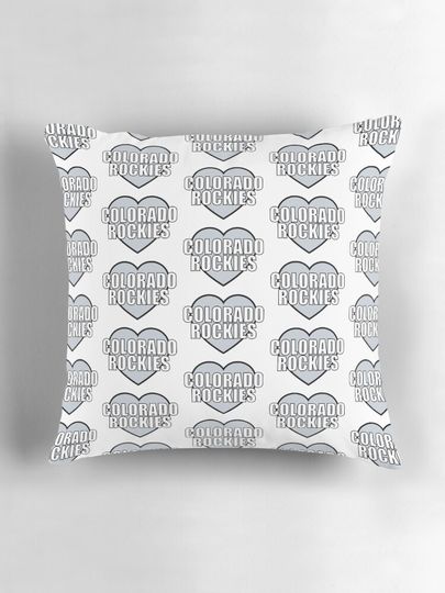Colorado Rockies Heart Pillow