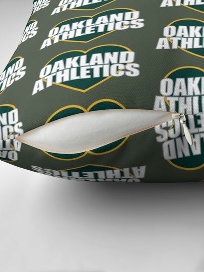 Oakland Athletics Heart Pillow