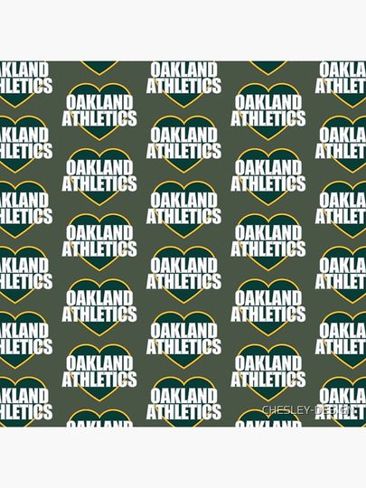 Oakland Athletics Heart Pillow