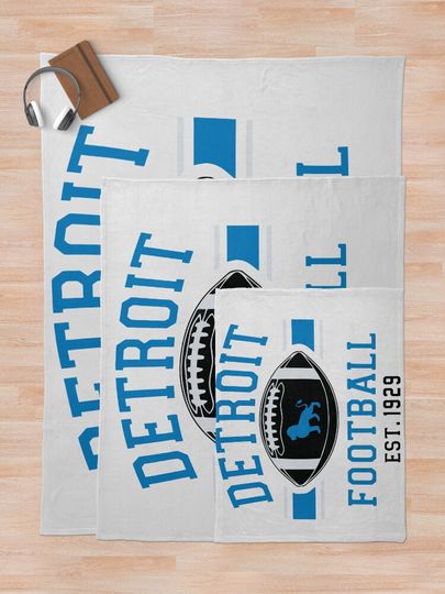Detroit Lions Football Est 1929 Throw Blanket
