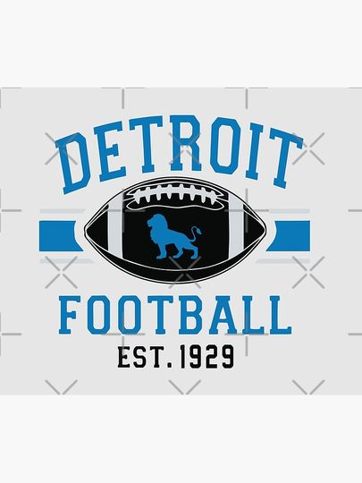 Detroit Lions Football Est 1929 Throw Blanket