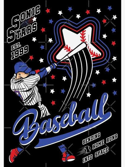 Sonic Star Baseball Team Colored Version Poster