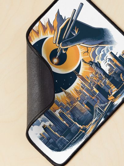 new york solar eclipse Mouse Pad