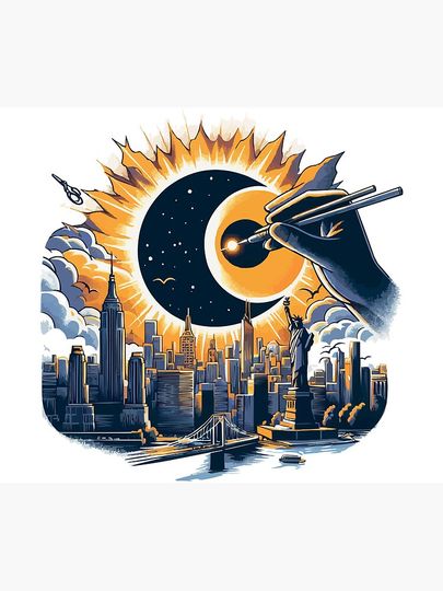 new york solar eclipse Mouse Pad