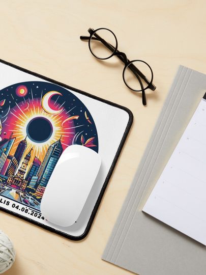 indianapolis solar eclipse 2024 Mouse Pad