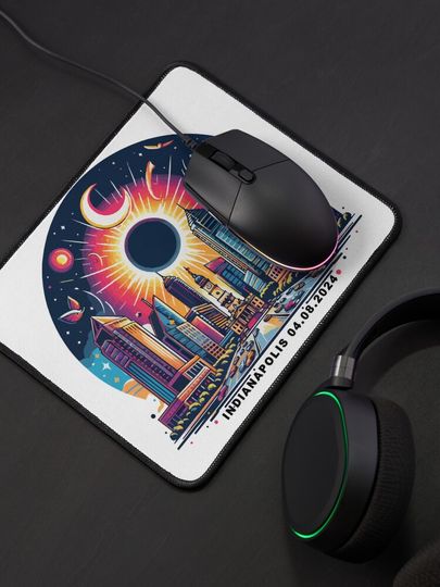 indianapolis solar eclipse 2024 Mouse Pad