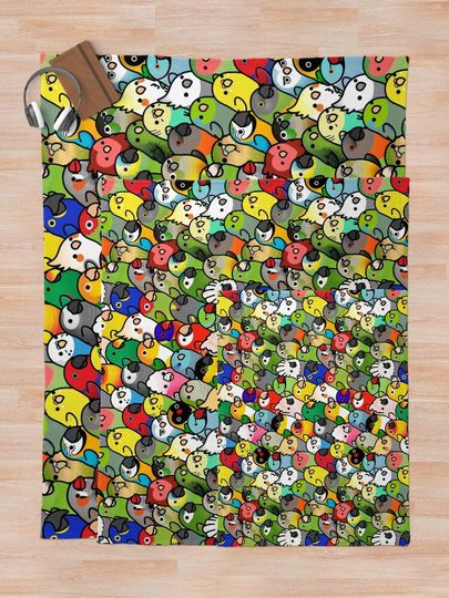 Everybirdy Pattern 2023 Throw Blanket