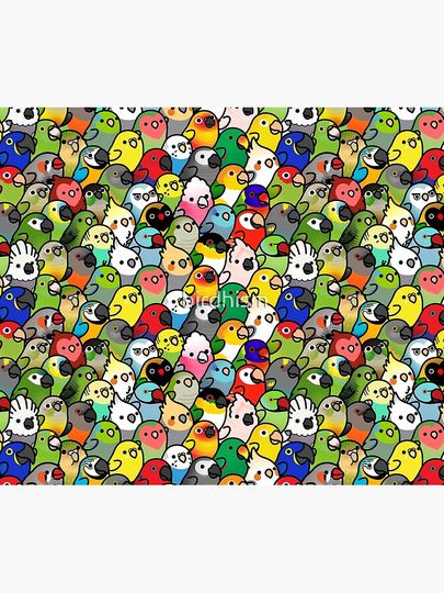 Everybirdy Pattern 2023 Throw Blanket