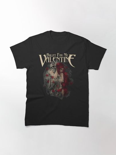 Bullet For My Valentine Skull Red Eyes Classic T-Shirt, Valentine T-Shirt