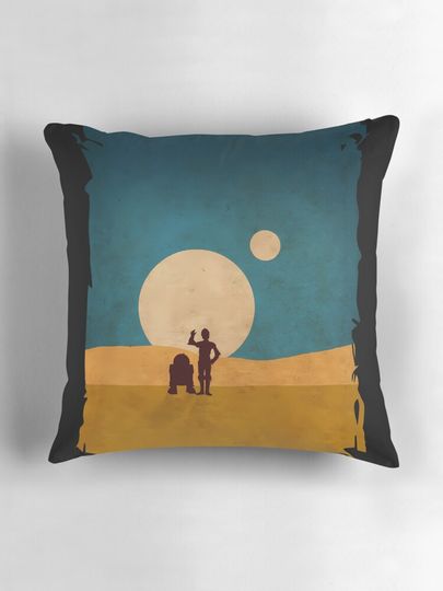 Droids In The Dunes Pillow