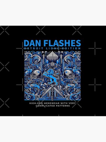 Dan Flashes Detroit Lions Edition Throw Blanket
