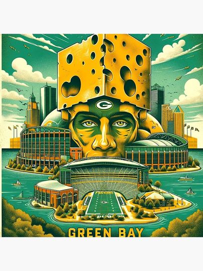 Green Bay Packers Artwork Pillow