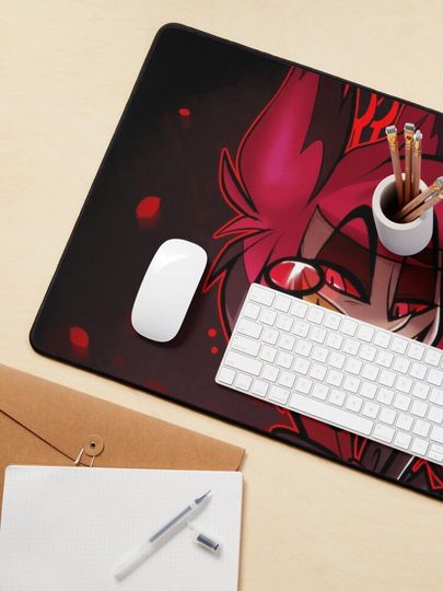 Alastor Hazbin Hotel Desk Mat, Hazbin Hotel Decor