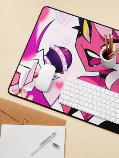 Helluva Boss Hazbin Hotel Desk Mat, Hazbin Hotel Decor