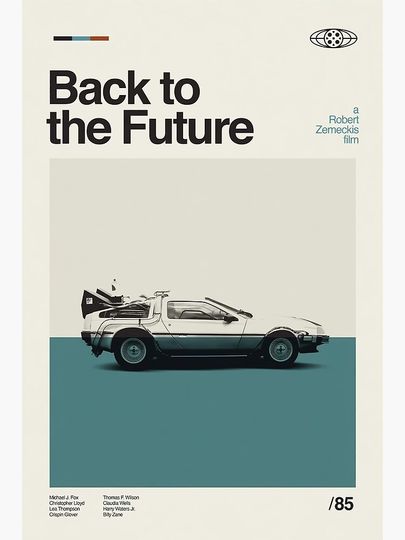 Minimalist Vintage Movies Back To The Future Poster