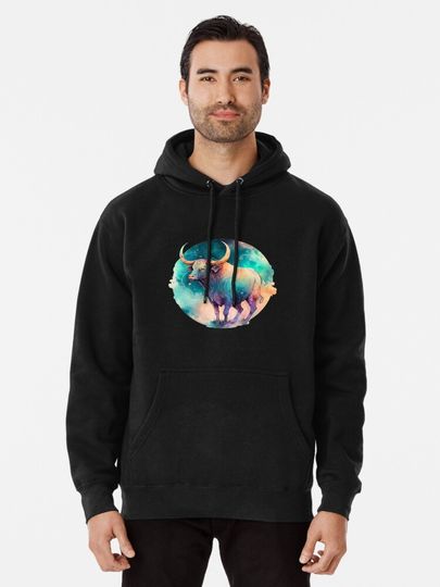 Taurus Star Sign Pullover Hoodie, Gifts for Taurus