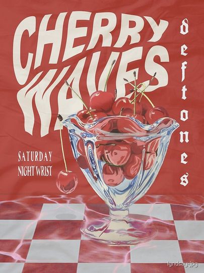 Deftone "Cherry Waves" Poster Poster