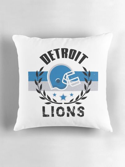 Detroit Lions Football Pillow