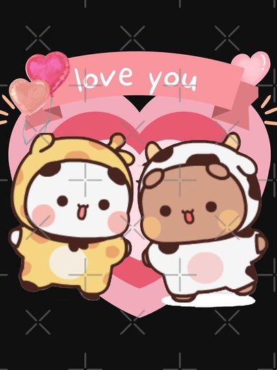 Love You Panda And Brownie BuBu DuDu Couple Bear Hoodie, Gifts for Couples