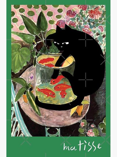 matisse's goldfish and a cat Poster