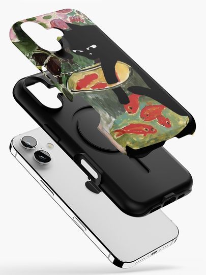 matisse's goldfish and a cat iPhone Case
