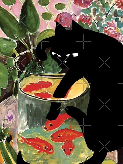 matisse's goldfish and a cat iPhone Case