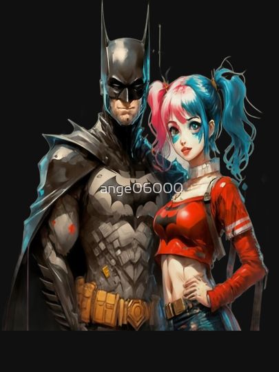 Batman and Harley Quinn Racerback Tank Top