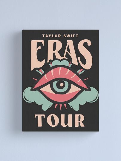 Taylor Eras Tour Retro Rock Canvas