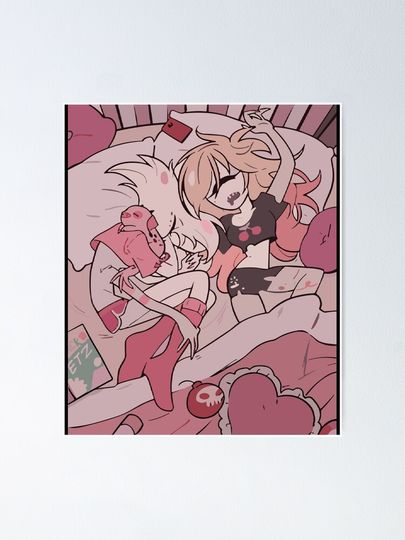 Hazbin Hotel Angel Poster Wall Print for Bedroom or Living Room