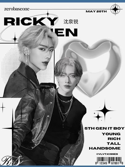 zerobaseone Ricky heartthrob concept Lightweight Hoodie